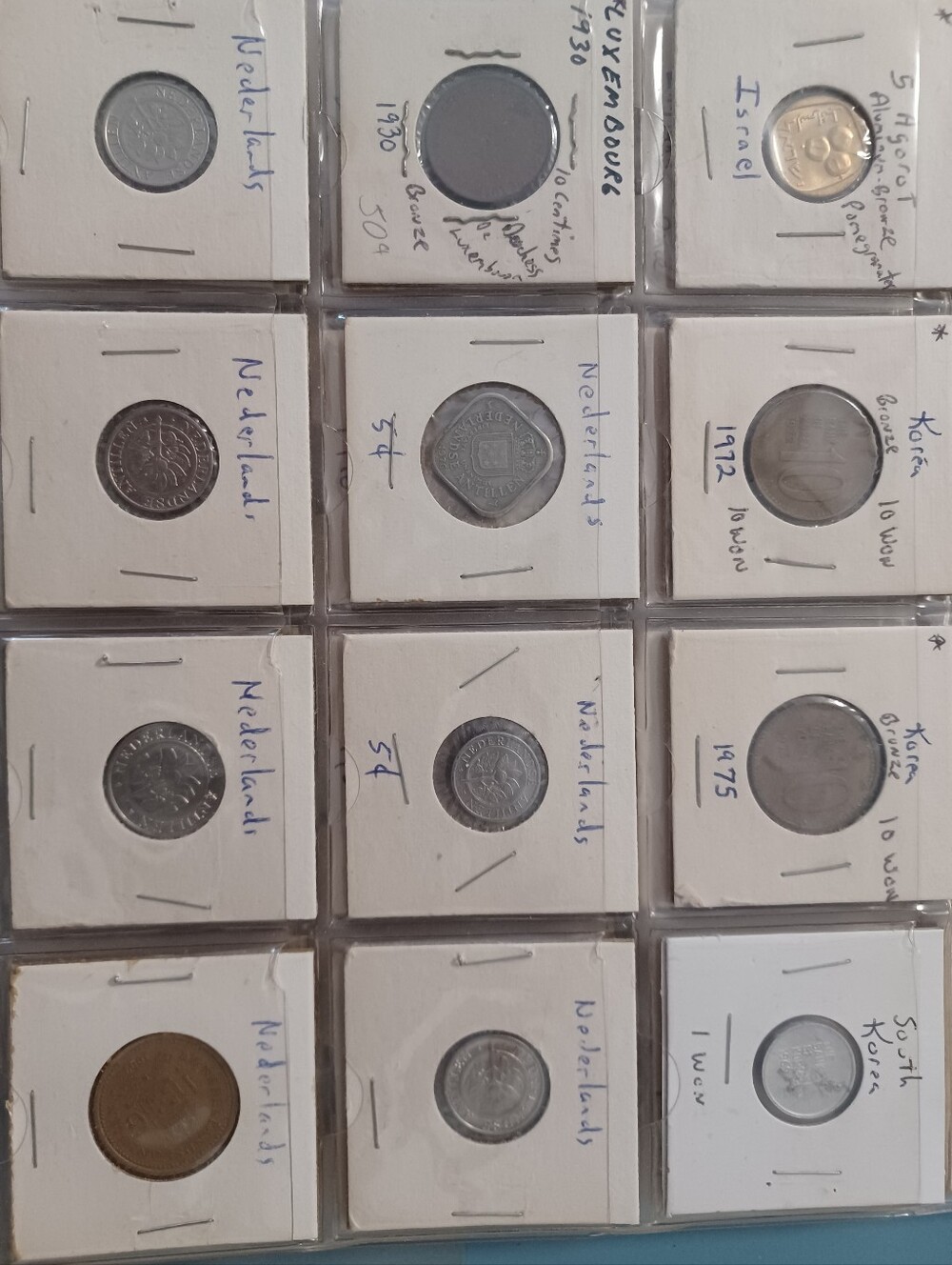 Coin Collection with Various International Coins